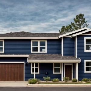 Front view of craftsman home plan