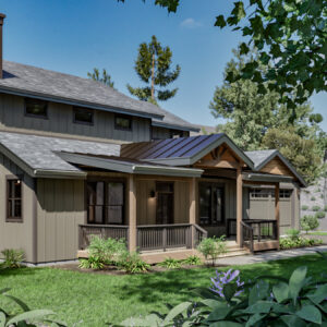 The Meadowbrook | Two-Story New American House Plan with Flex Room Over Garage