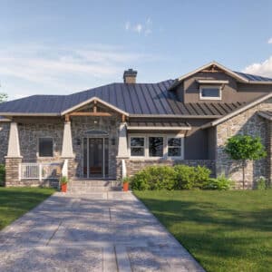 House Plan with Screened Porch and Outdoor Kitchen